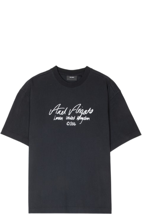 Axel Arigato for Men Axel Arigato Essential T-shirt Black t-shirt with italic logo print - Essential T-shirt