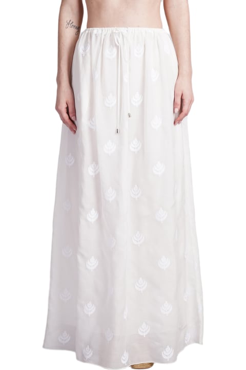 Holy Caftan Skirts for Women Holy Caftan Gown Lev Skirt In White Cotton