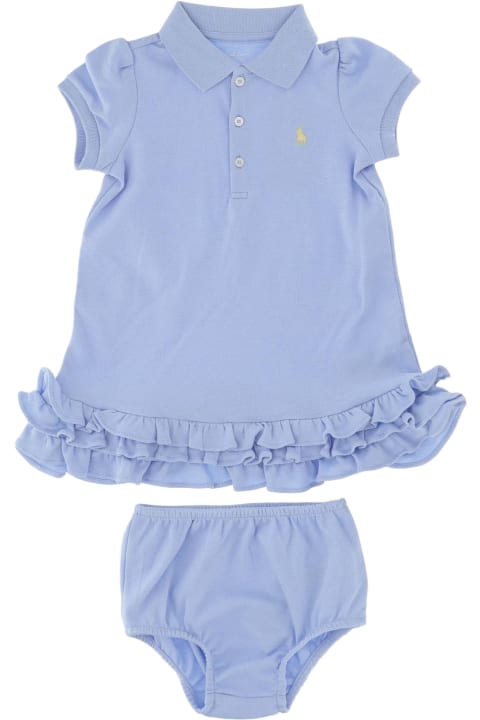 Dresses for Girls Polo Ralph Lauren Cotton Dress With Ruffles And Logo