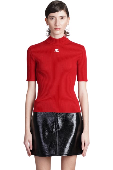Courrèges Topwear for Women Courrèges Knitwear In Red Viscose