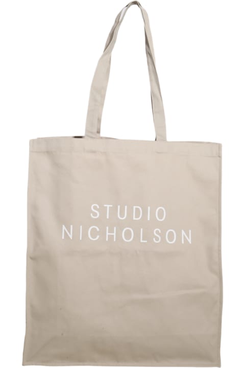 Studio Nicholson Totes for Men Studio Nicholson Dove Canvas Standard Tote Bag