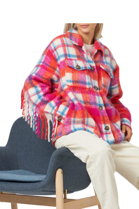MC2 Saint Barth for Kids MC2 Saint Barth Woman Overshirt Jacket With Fringes