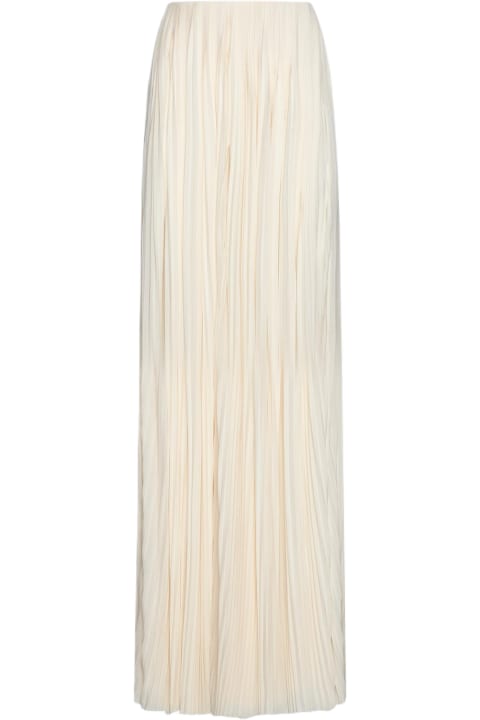 Skirts for Women Saint Laurent Pleated Viscose Long Skirt