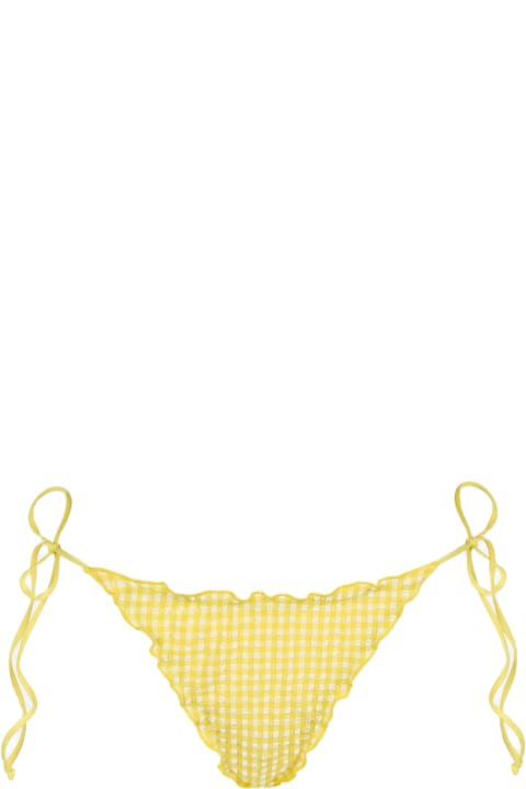 Homeware MC2 Saint Barth Woman Seersucker Cheeky Swim Briefs Miami
