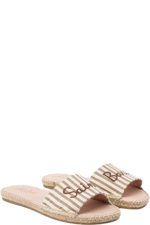 Homeware MC2 Saint Barth Woman Espadrillas Mules Luz With Saint Barth Embroidery
