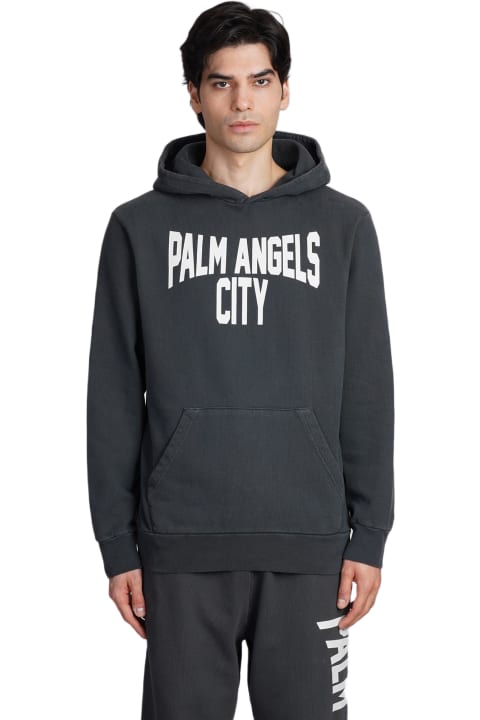 Fleeces & Tracksuits for Men Palm Angels Sweatshirt In Grey Cotton