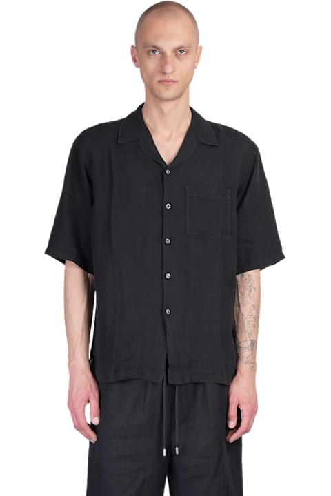 メンズ 120% Linoのウェア 120% Lino Shirt In Black Linen