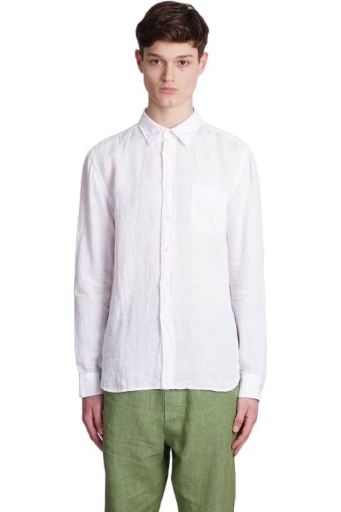 120% Lino Shirts for Men 120% Lino Shirt In White Linen