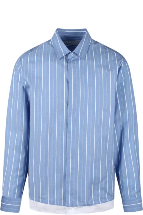 Neil Barrett Shirts for Men Neil Barrett Loose Double Layer Long Sleeve Shirt