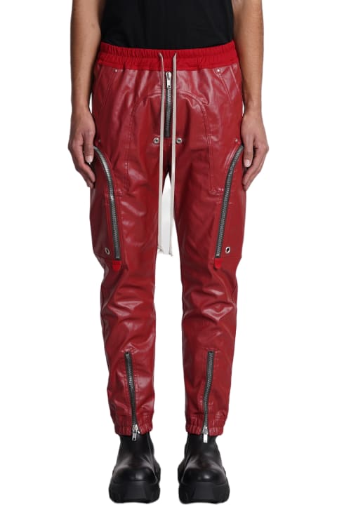 Rick Owens Fleeces & Tracksuits for Men Rick Owens Bauhaus Cargo Pants In Red Cotton