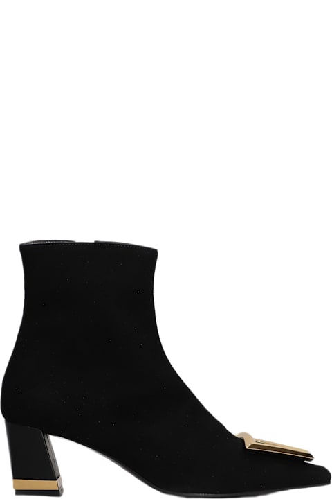 Roberto Festa Boots for Women Roberto Festa Risas High Heels Ankle Boots In Black Suede