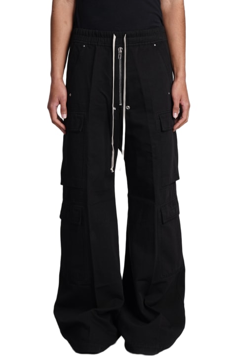 DRKSHDW for Men DRKSHDW Double Cargo Jumbo Pants In Black Cotton