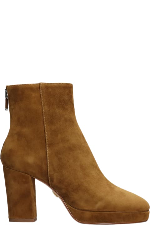 Lola Cruz Boots for Women Lola Cruz High Heels Ankle Boots In Leather Color Suede