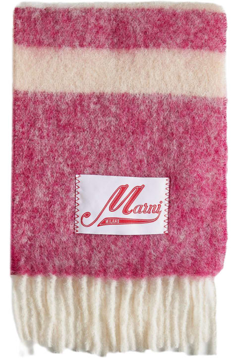 Marni for Women Marni Color-block Alpaca-blend Scarf