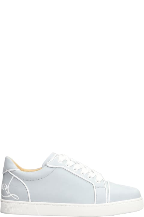 Homeware Christian Louboutin Fun Vieira Orlato Sneakers In Cyan Leather