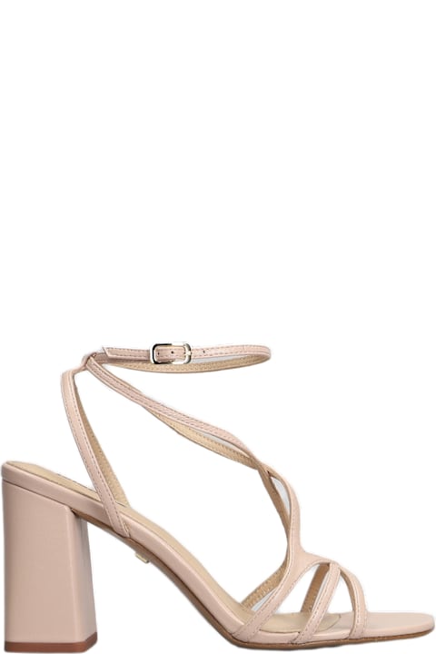 Homeware Lola Cruz Angela 85 Sandals In Powder Leather