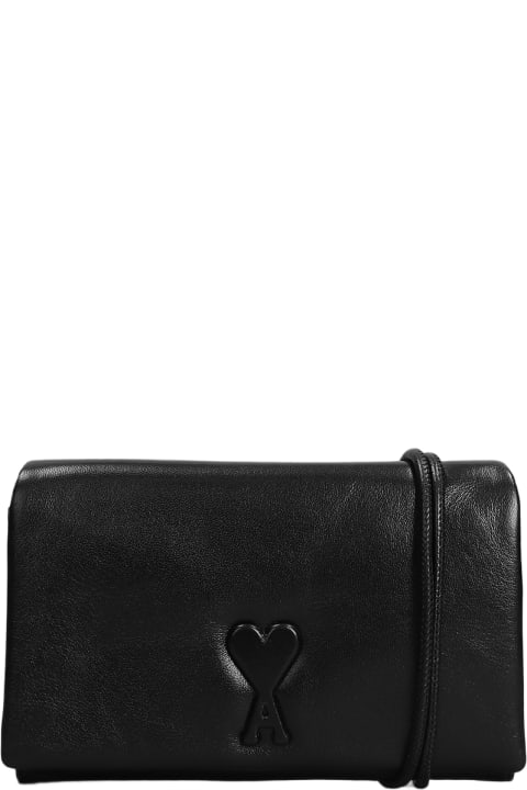 Fashion for Women Ami Alexandre Mattiussi Wallet In Black Leather