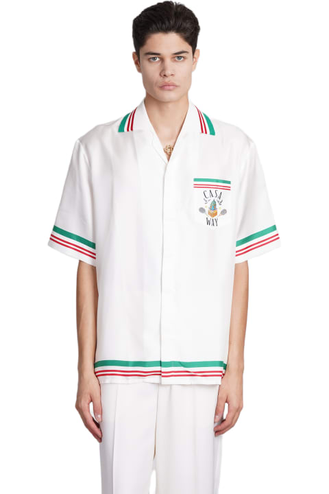Casablanca Shirts for Men Casablanca Shirt In White Silk