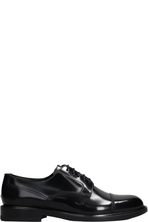 Casey Lace Up Shoes In Black Leather