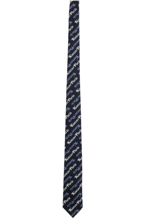 メンズ Kenzoのネクタイ Kenzo Tie In Blue Cotton