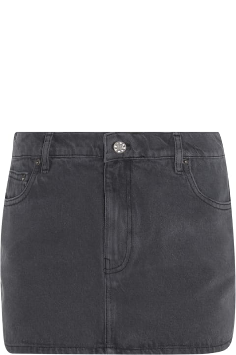 Rotate by Birger Christensen for Women Rotate by Birger Christensen Dark Grey Cotton Denim Skirt