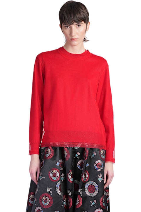 Comme des Garçons Sweaters for Women Comme des Garçons Knitwear In Red Wool