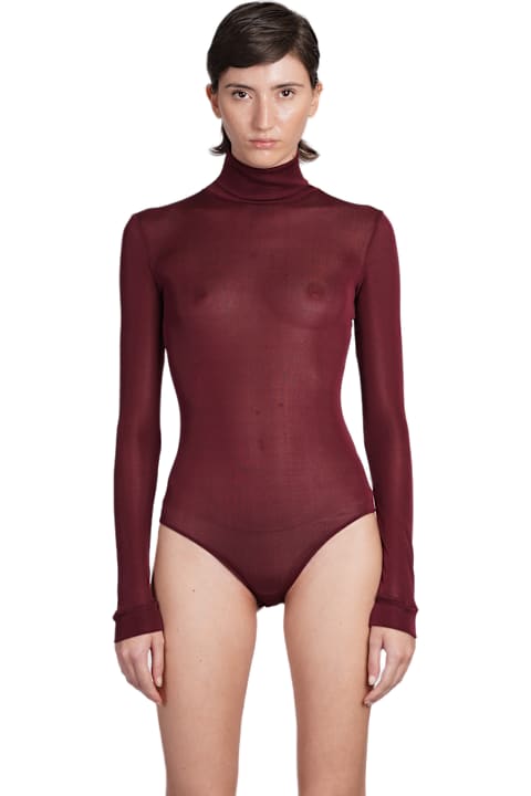 Underwear & Nightwear for Women Maison Margiela Body In Bordeaux Viscose