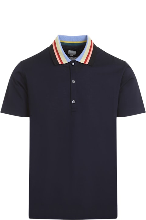 Paul Smith Clothing for Men Paul Smith Stripe Collar Polo Shirt