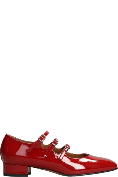 Carel High-Heeled Shoes for Women Carel Ariana Ballet Flats In Red Patent Leather
