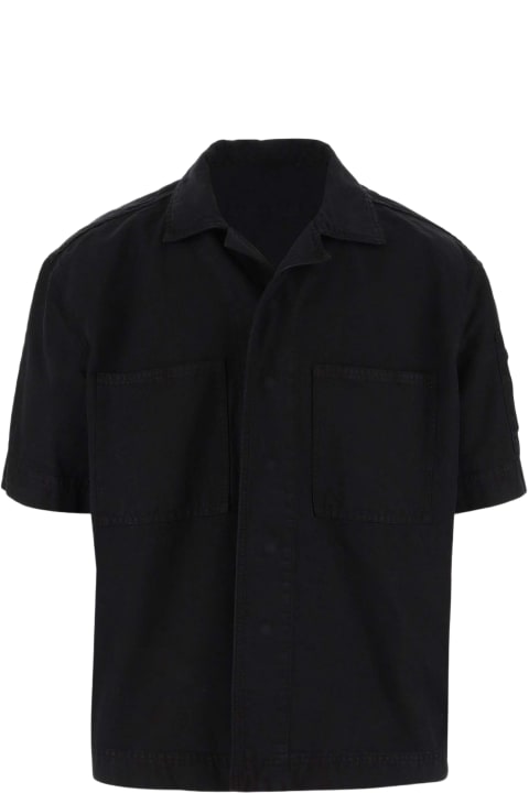 44 Label Group Shirts for Men 44 Label Group Cotton Denim Short Sleeve Shirt