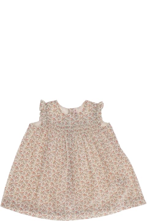 Dresses for Baby Girls Bonpoint Cotton Dress With Floral Pattern