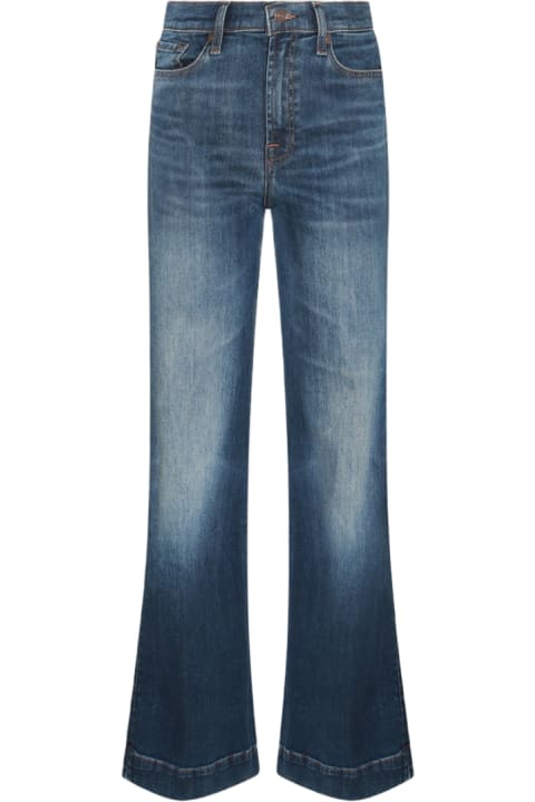 Fashion for Women 7 For All Mankind Dark Blue Cotton Blend Jeans