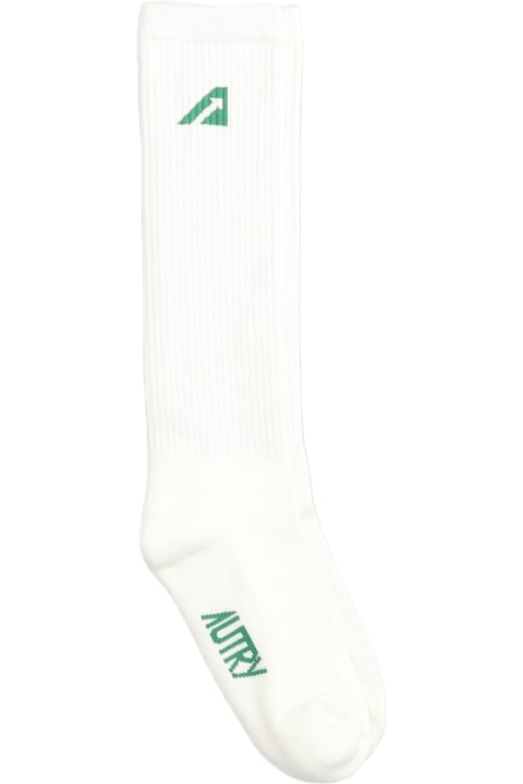 メンズ Autryのアンダーウェア Autry Socks In White Cotton