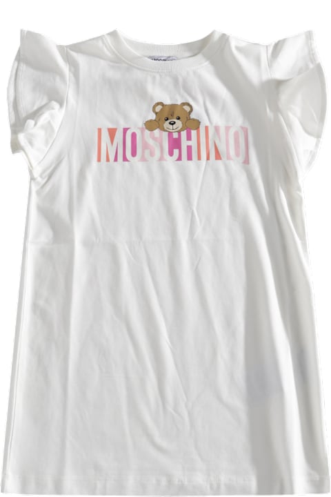 Moschino Jumpsuits for Boys Moschino White Multicolour Cotton Blend Dress