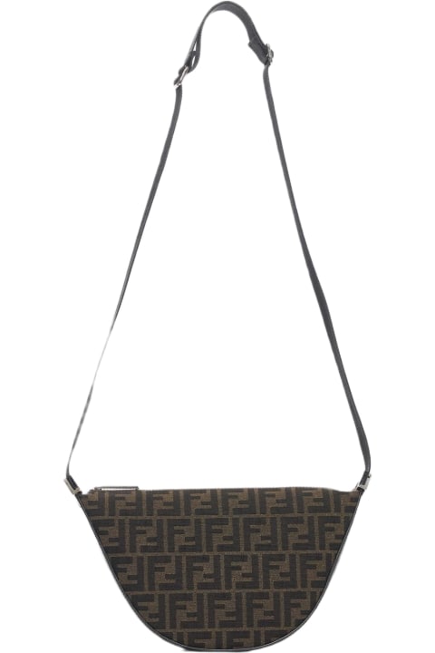 フェンディ ◆ FF Fendi Melon Small Bag FF Jacquard Fendi Melon Small Fabric Brown | Fendi