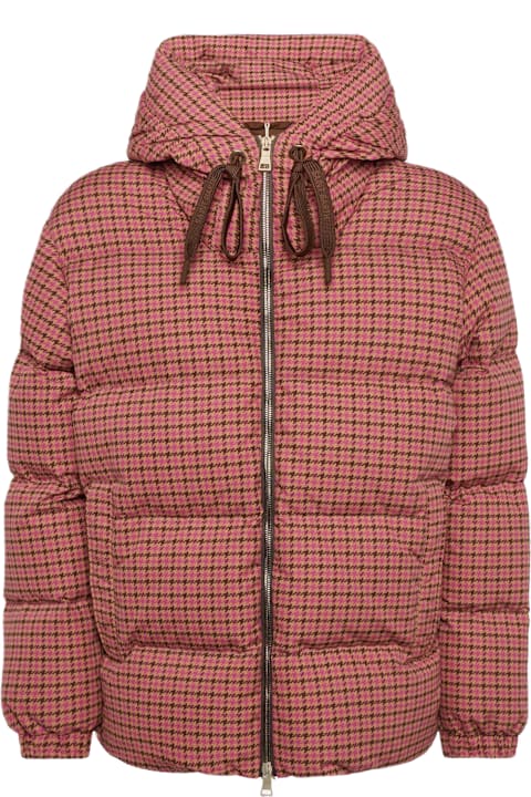 MC2 Saint Barth for Kids MC2 Saint Barth Hooded Down Padded Jacket Geneve With Pied De Poul Print