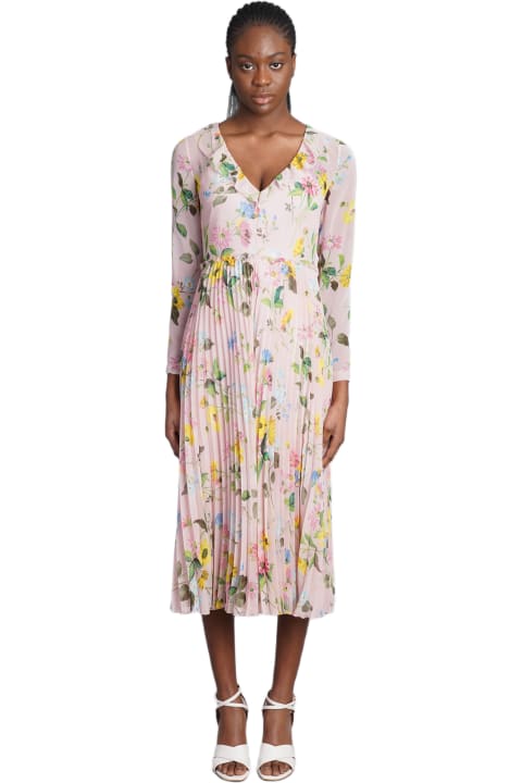 Fashion for Women RED Valentino Redvalentino Floral Printed V-neck Long-sleeved Dress Red Valentino