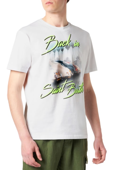 Homeware MC2 Saint Barth Man Cotton T-shirt With Back In Saint Barth Print