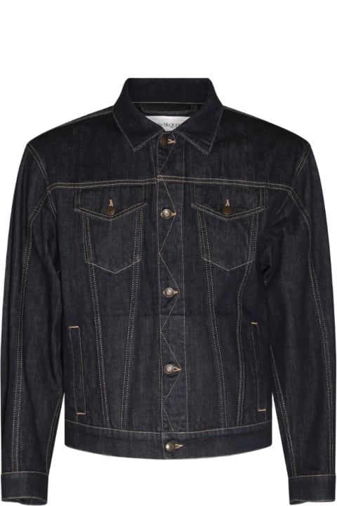Alexander McQueen Coats & Jackets for Women Alexander McQueen Dark Blue Cotton Denim Jacket