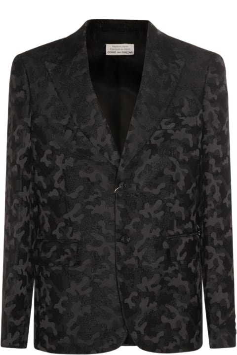 Comme Des Garçons Homme Plus Coats & Jackets for Men Comme Des Garçons Homme Plus Black Paisley Print Blazer