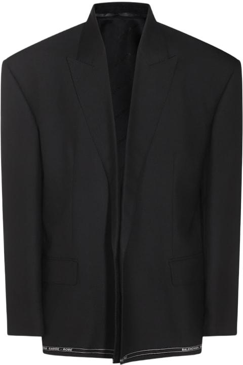 Balenciaga Coats & Jackets for Men Balenciaga Black Blazer