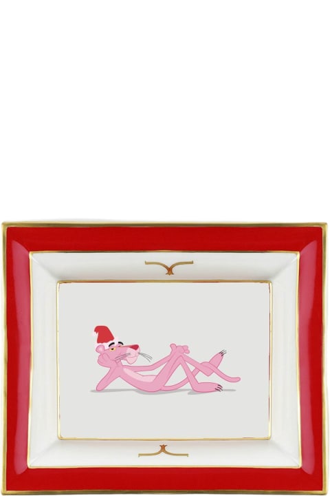 Larusmiani Home Décor Larusmiani Pocket Emptier Pink Panther Christmas Tray