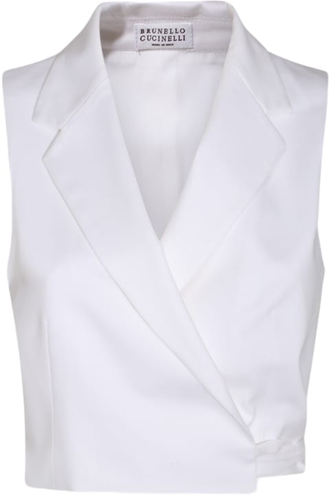 Brunello Cucinelli Clothing for Women Brunello Cucinelli White Cotton T-shirt