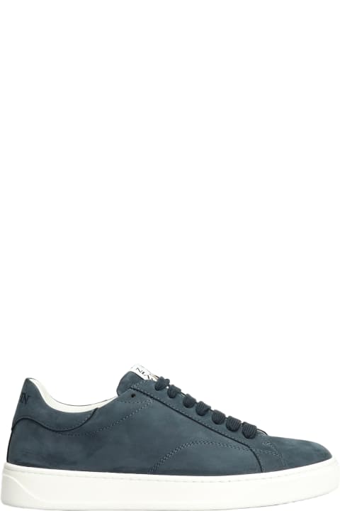 Shoes for Men Lanvin Ddb0 Sneakers In Blue Leather