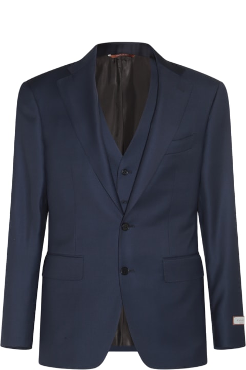 Fashion for Men Canali Dark Navy Wool Suits