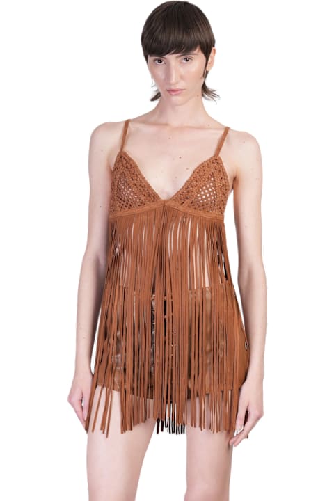 retrofete for Women retrofete Jacinta Topwear In Brown Suede
