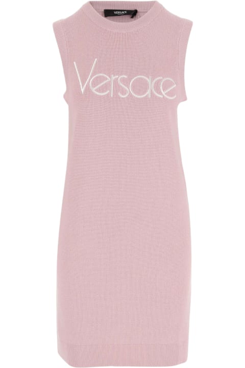 Dresses for Women Versace Stretch Cotton Dress With Logo