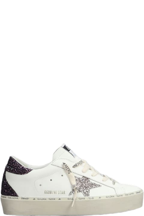 Golden Goose for Women Golden Goose Hi Star Sneakers In White Leather