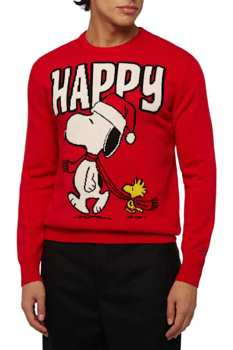 Homeware MC2 Saint Barth Sweater Heron With Snoopy Jacquard | Snoopy Peanuts® Special Edition