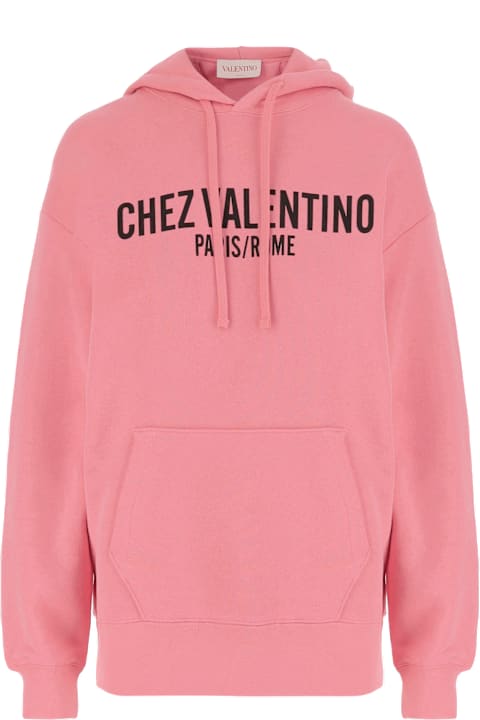 Valentino سترات لـ السيدات Valentino Logo Printed Drawstring Hoodie